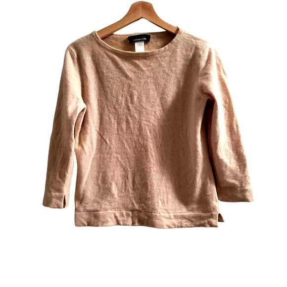 Jones New York Womens Cashmere Sweater Size M‎ Tan Knitwear Soft Pullover Luxe - Picture 1 of 7